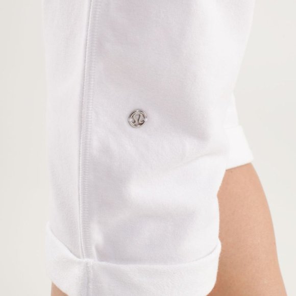 EUC Lululemon White Liberty Crop, size 2 - Picture 6 of 14